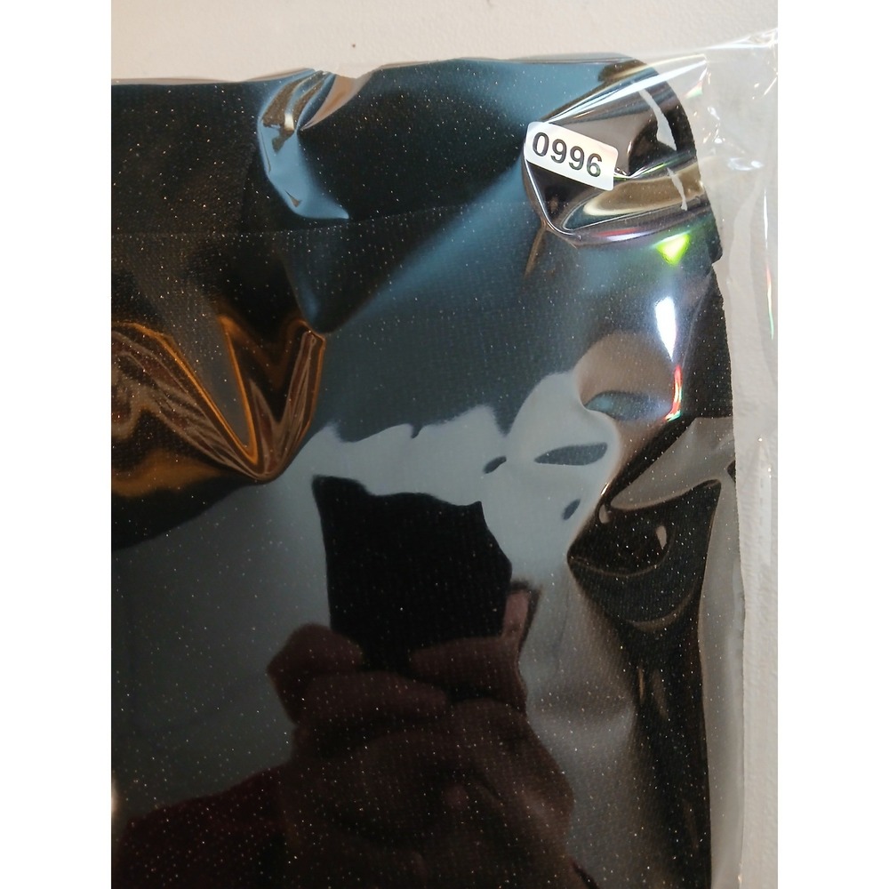 Vtg Arianna Black Sparkle Spaghetti Strap Midi Assymetric Empire Waist sz 10 Y2K - Picture 12 of 12